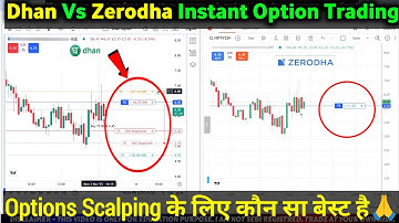 Dhan Vs Zerodha Chart Instant Option Scalping | Option Scalping SL Trailing | Fast konsa hai? New