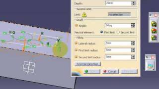 Beginner's CATIA Tutorial - Creating Drafted Filleted Pockets