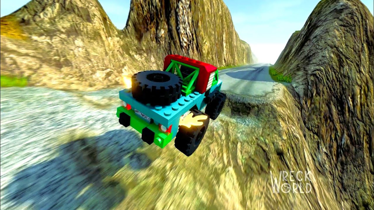 TOP 25 Lego Car Jump and Crashes #3 | BeamNG Drive