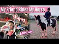 My Friend Rides My Horse, Shopping & Naughty Smokey | Barn Vlog | Lilpetchannel