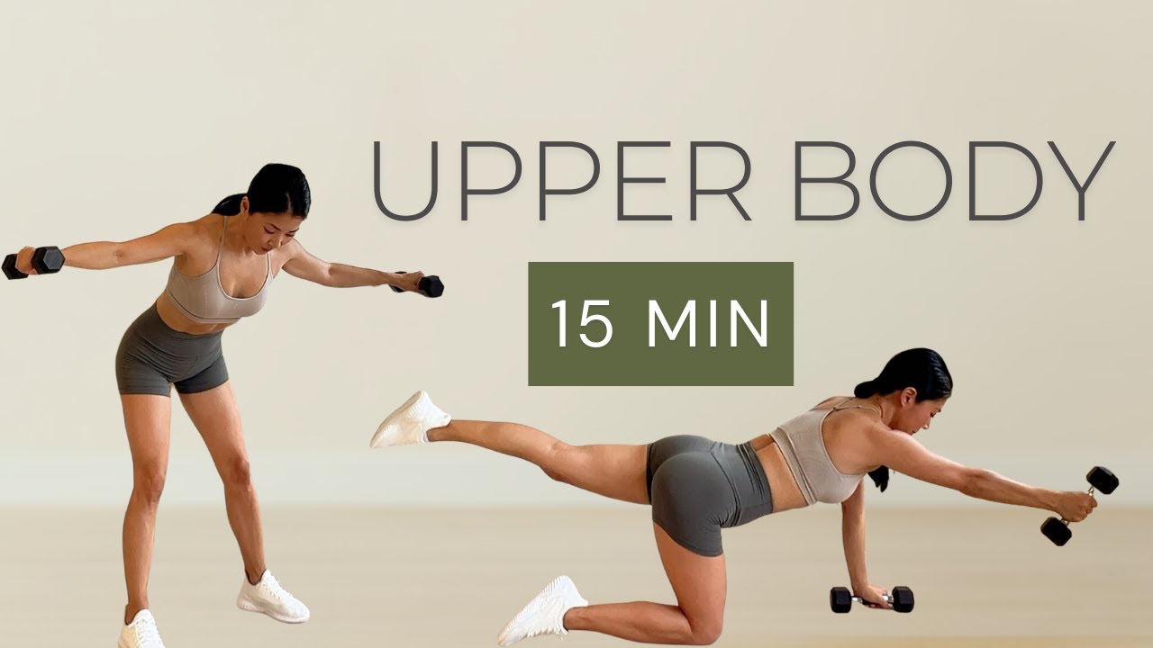 15 MIN UPPER BODY & ABS with DUMBBELL WORKOUT | No Repeats, Tone Your ...
