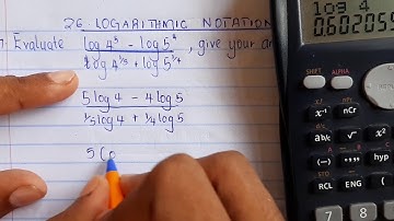 LOGARITHMIC NOTATIONS - KCSE  made familiar maths - QUESTION 17