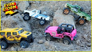 Hot Wheels Wednesday: Buried Hot Wheels and Matchbox Treasure Hunt Off Road Trucks at the Park