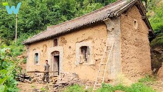 The newly demobilized boy went to the forest to reclaim and renovate the old clay house