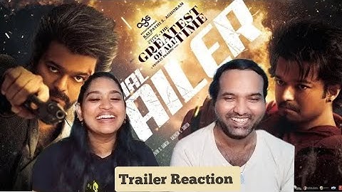The GOAT Official Trailer Reaction | Thalapathy Vijay | VP | Yuvan | Tamil Couple Reaction