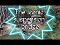 Crossing the suspension bridge#travel #nature