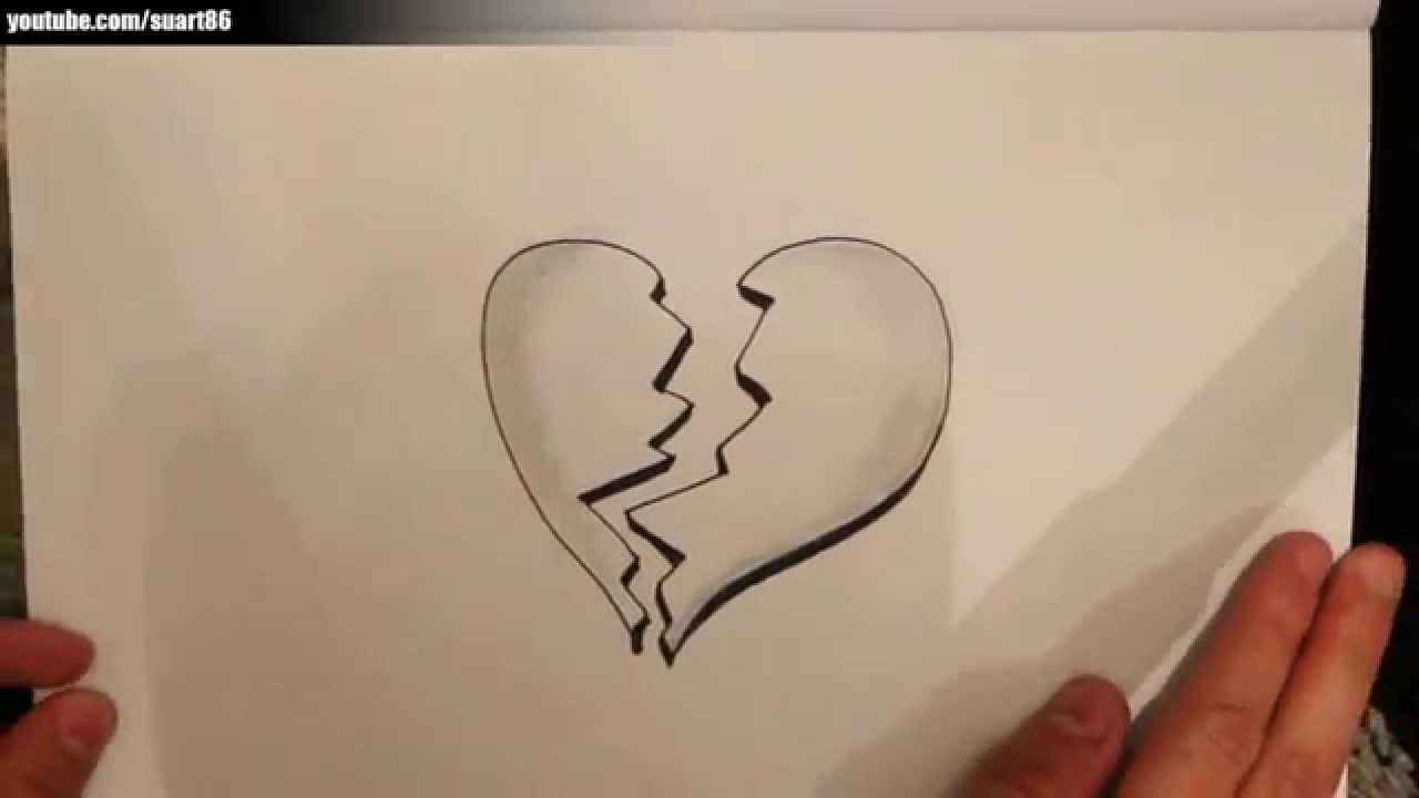 Como dibujar un corazon roto YouTube