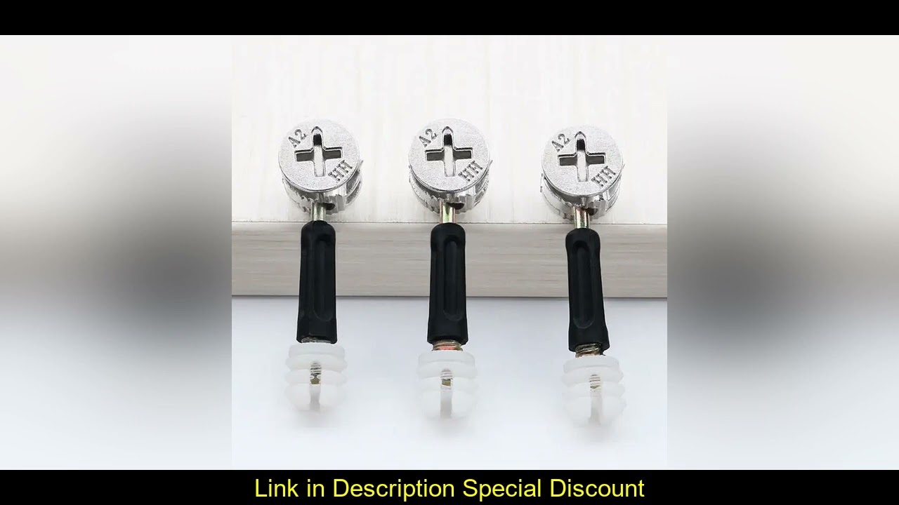 3 in 1 Dowel Jig Screw Connector Kit Furniture Connecting Hardware Eccentric Wheel Nut Cam Lock Nut