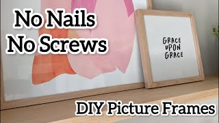No Nails, No Screws! DIY Picture Frames Made Easy #godfirst #diywoodworking #diy #woodframe Profile
