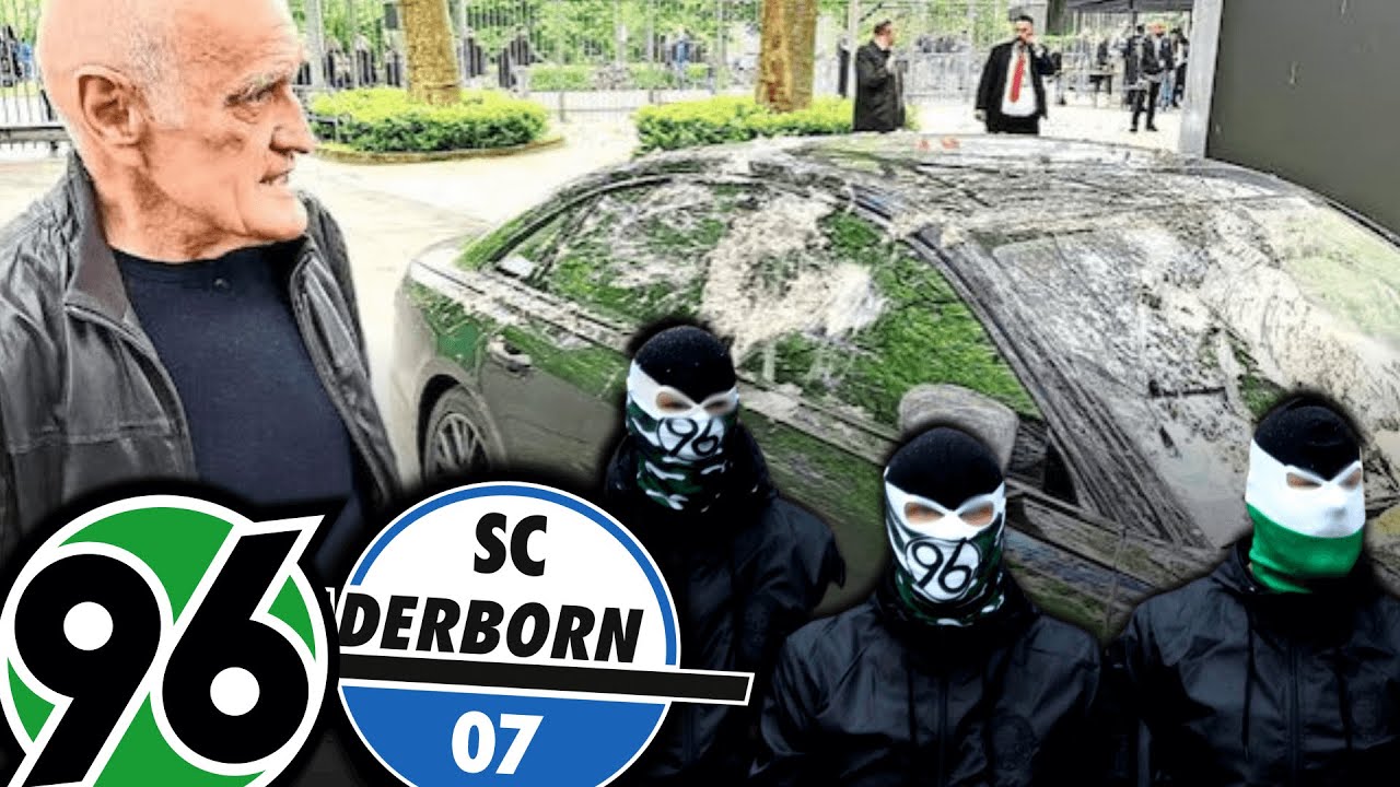 Hannover-Ultras attackieren Martin Kind mit Torte! (vor dem Spiel)