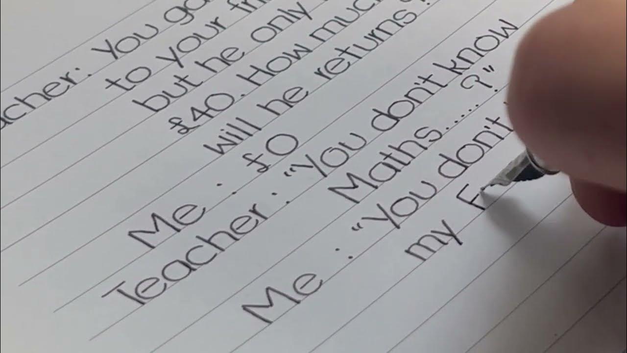 Handwriting practice How to write neat and clean Fountain pen