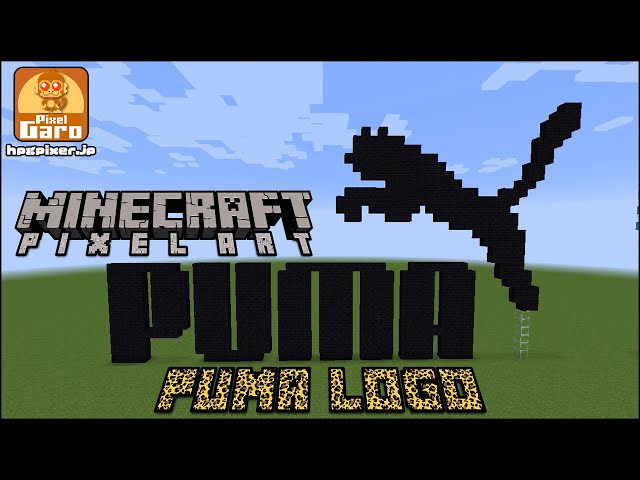 ドット絵 マイクラ 作り方 プーマのロゴ Minecraft Pixel Art Puma Logo Youtube