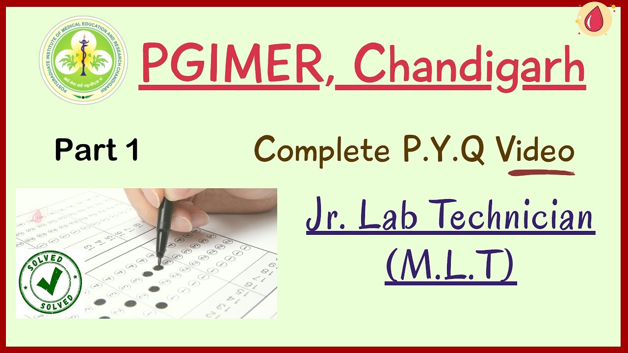 PGI Chandigarh Previous Year Questions | MLT | Part -1 | Hindi | By Madhukar Sir