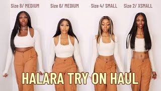 US SIZE 8 vs 6 vs 4 vs 2 TRY ON SAME HALARA OUTFITS 