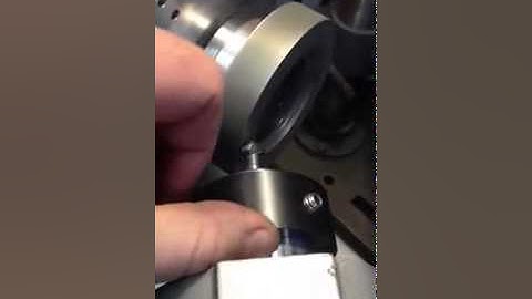 CUTTERMASTERS Countersink grinding with dial indicator set up to monitor infeed