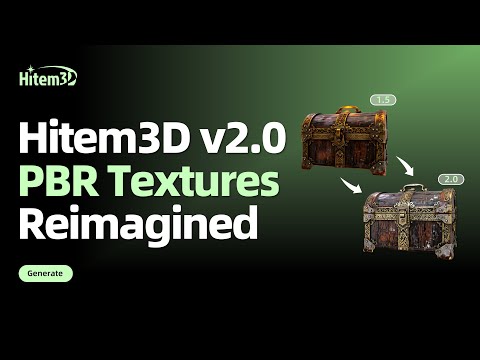🚀 Hitem3D v2.0: All-in-one 1536³ Pro PBR textures—redefining 3D realism.