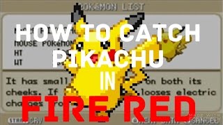 How To Catch Pikachu: Pokemon Fire Red(viridian forest)