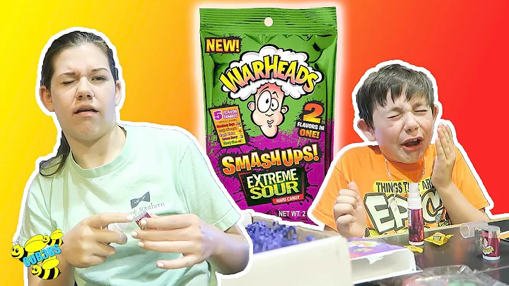 WARHEADS SMASHUPS NEW SERIOUSLY EXTREME SOUR HARD CANDY CHALLENGE! 2 FLAVORS IN ONE!