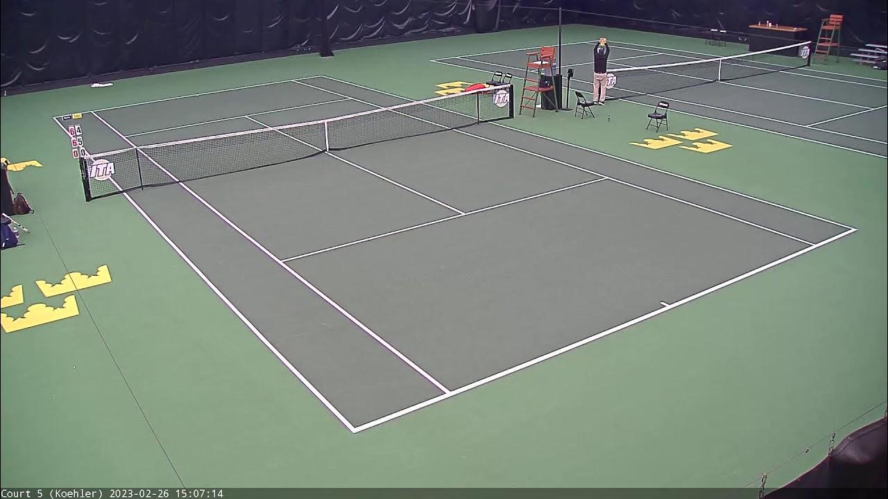 2023 ITA Indoor Championships Court 5 (Gustavus vs. Emory) YouTube