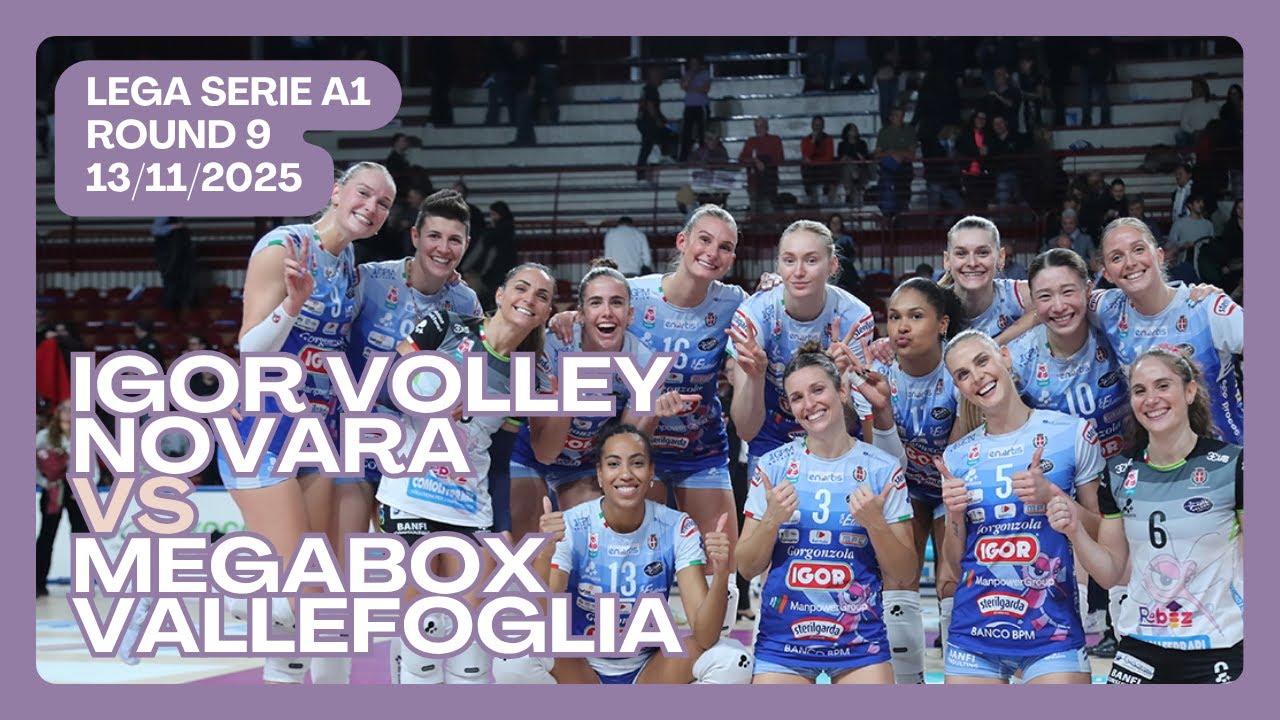 🏐Igor Volley Novara vs Megabox Vallefoglia | Lega Serie A1 25/26 Round 9 | Italian League Women