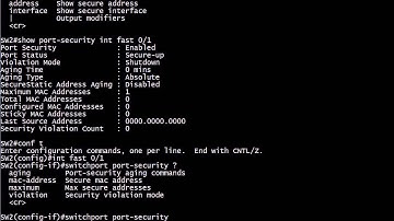 CCNP SWITCH and TSHOOT Video Exam:  Port Security Oddities