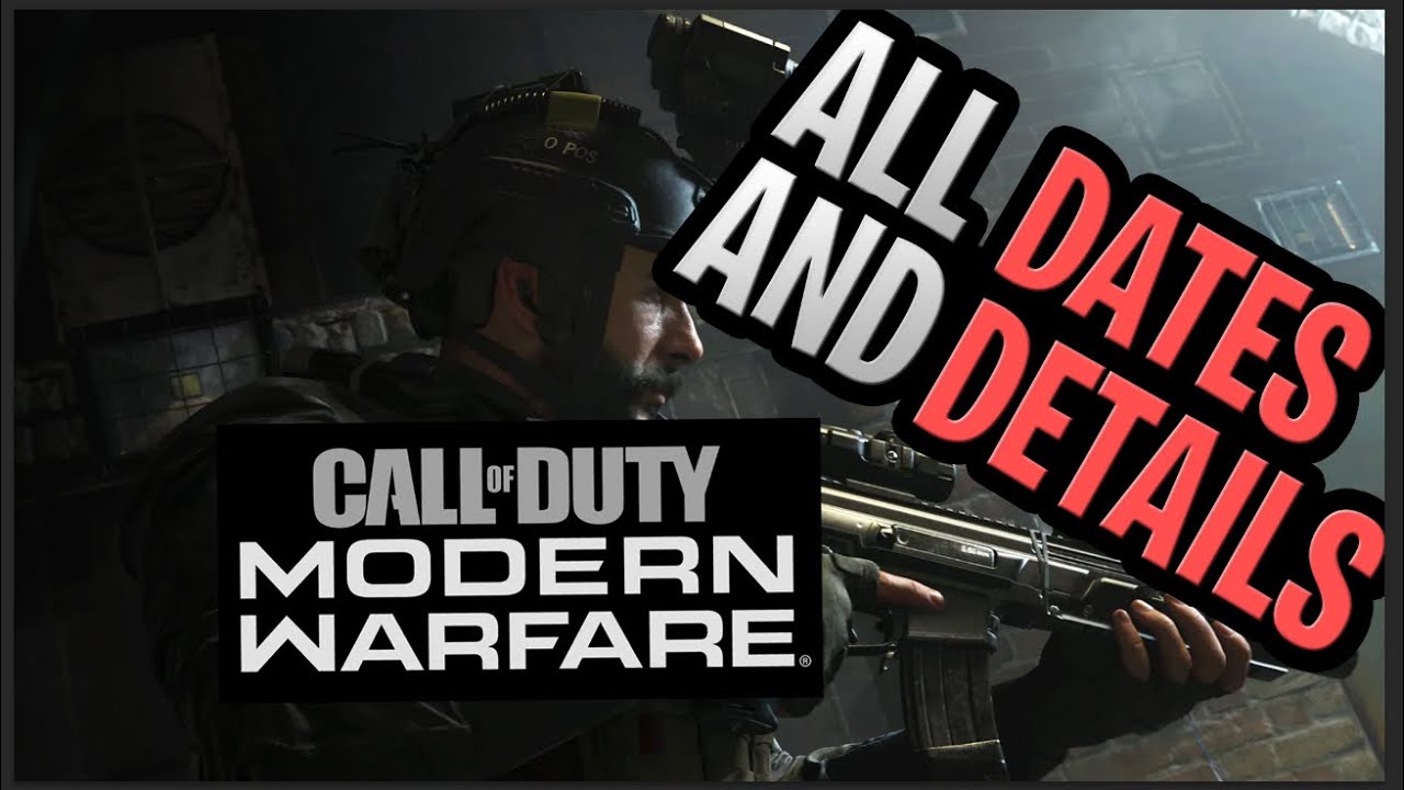 COD Modern Warfare Multiplayer Beta | ALL DATES AND DETAILS - YouTube