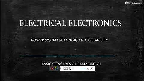 BASIC CONCEPTS OF POWER SYSTEM  RELIABILITY PART ONE