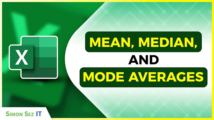 How to use MEAN, MEDIAN, and MODE averages in Excel