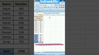 Display Formula in MS Excel. computer youtubeshorts trending skills gyan education excel