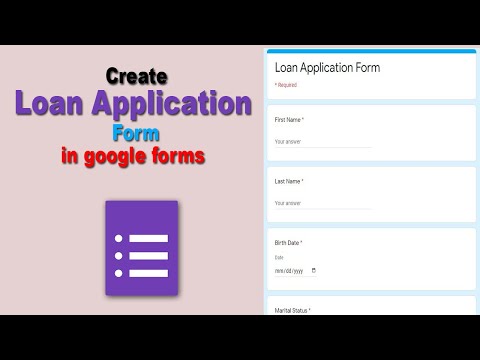 How To Make Loan Application Form Using Google Forms Free