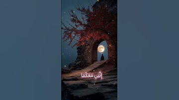 {قَالَ لَا تَخَافَا ۖ إِنَّنِي مَعَكُمَا أَسْمَعُ وَأَرَىٰ﴾#سورة_طه #surah #قرآن