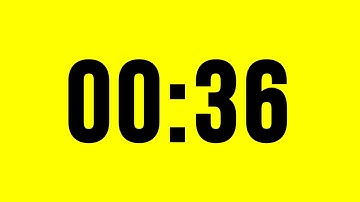 36 Second Timer Countdown No Music With Alarm