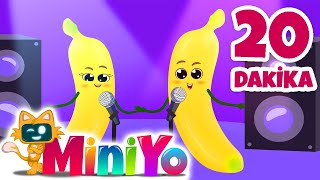 Muz Şarkısı + Miniyo En Güzel Çocuk Şarkıları | 20 Dakika