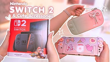 Nintendo Switch 2 Aesthetic Unboxing 🌸🎮 Mario Kart World Bundle 🍄 + Customizing with Accessories!