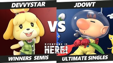 Smash Ultimate - DevvyStar (Isabelle)  Vs. JDowT (Olimar) - Everyone is Here 2 - Winners Semis