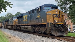 CSX 752 leads empty coal E904 at somewhat slow speed. 8-19-2025