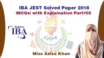 IBA JEST Solved Paper 2018 (MCQs) with Explanation. Part 02@azizakhan676 