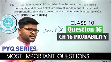 20 tickets, on which number 1 to 20 are written, are mixed thoroughly and then a ticket is drawn at