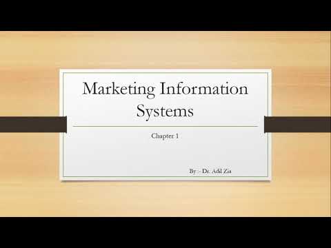 marketing information system  New Update  Marketing Information Systems Chapter 1 Part 1