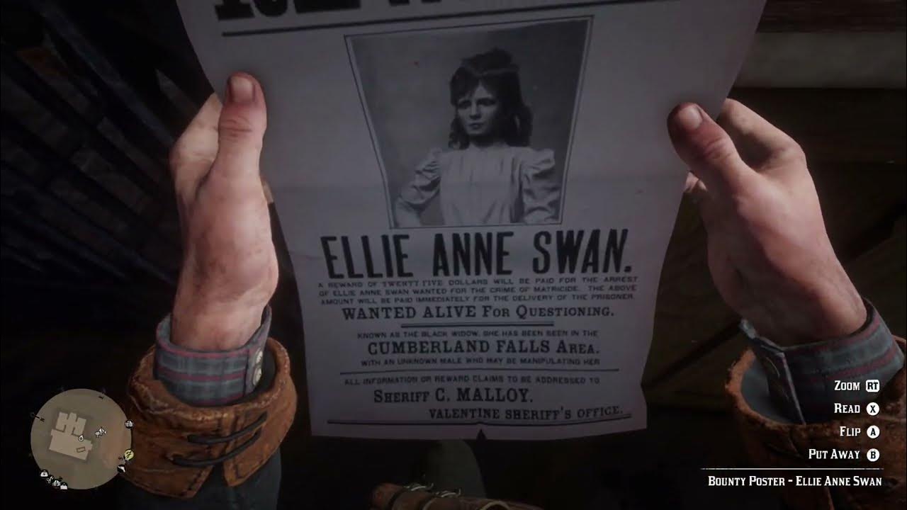"Ellie Anne Swan" Full Bounty Mission & Cutscenes RDR2 YouTube