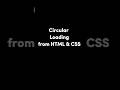 Beautiful loading animation from HTML & CSS || #trending