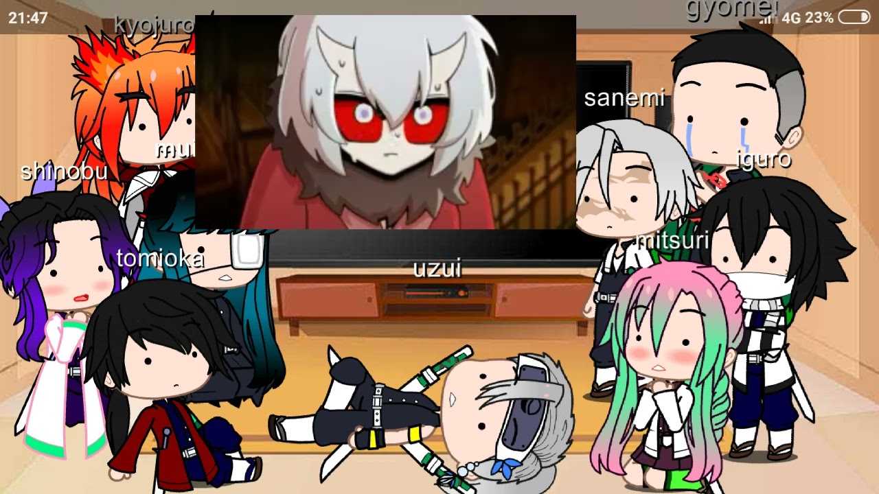 hashira react to muzan and nakime