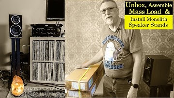 Unboxing new Monoprice Monolith 28" speaker stands | speaker stands unboxed assembled and installed