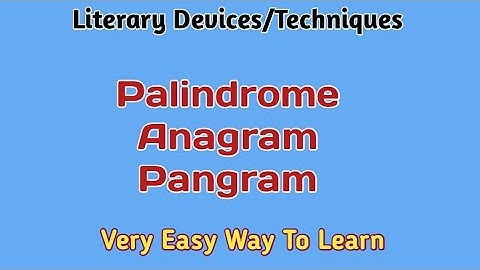 Palindrome, Anagram, Pangram || Anagram Vs Pangram || Palindrome Examples , Anagram Examples,Pangram
