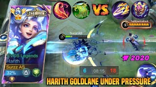 HARITH GOLDLANE UNDER PRESSURE ! CARA MEMBALIKKAN KEADAAN KETIKA KALAH ! HARITH TOP 1 GLOBAL - MLBB