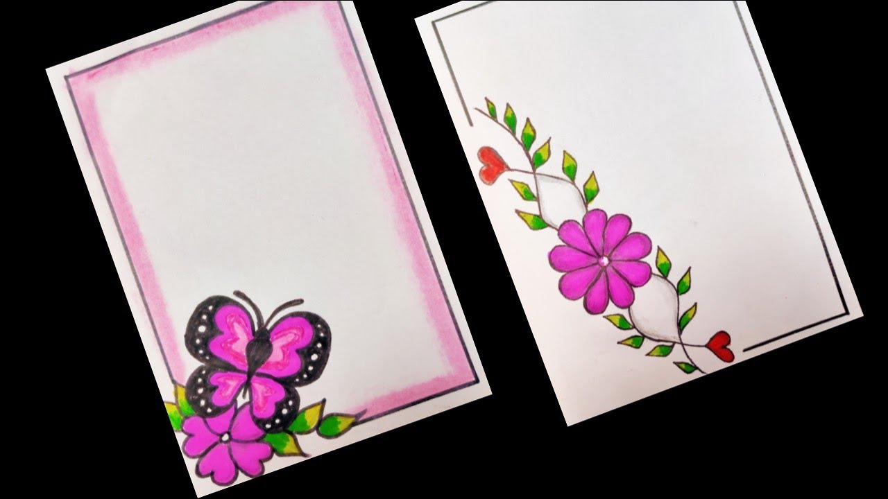 Floral Border Design/Butterfly Border Design/Front Page Design/Project
