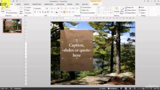 Saving a PowerPoint Presentation Profile