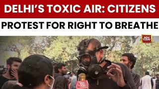Delhi Gasps Citizens Protest Toxic Air, Demand Action Amid Government Inaction And Data Gaps