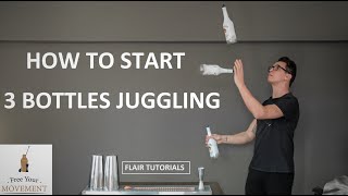 Juggling 3 bottles // Flair tricks // How to flair