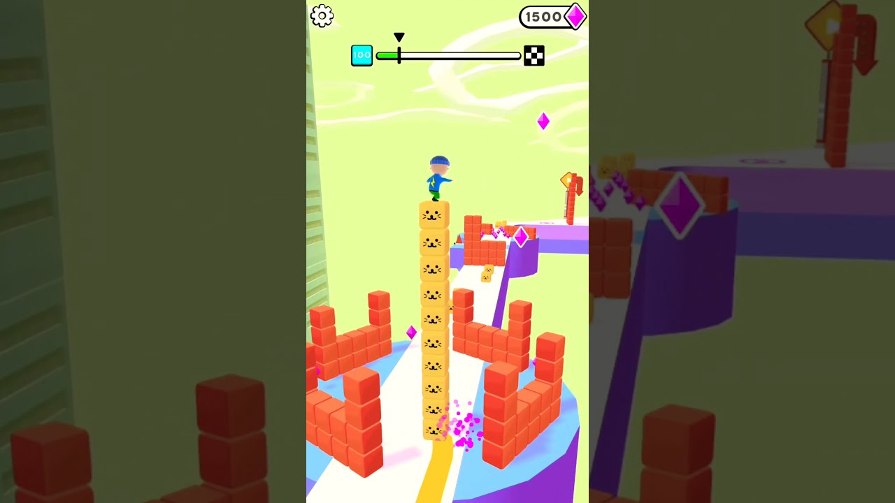 Cube Surfer - Gameplay Walkthrough Level 100